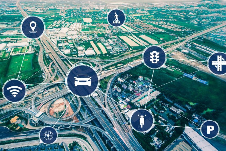 smart-transport-technology-concept-future-car-traffic-road Hoppenbrouwers Techniek: Complete fleet control with Geotab’s OEM telematics